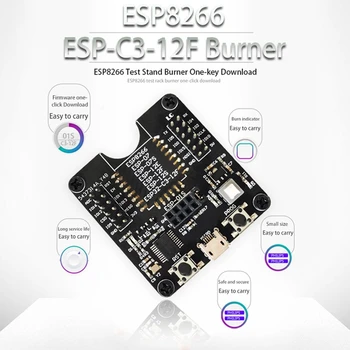 1 BUC ESP8266 Test Rack Modulul Programator PCB Negru Suport ESP-01 01S 12 ESP32-C3-12F Portabil Multi-Funcție de Modul de