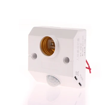 1 BUC Pentru 220V E27 LED Lampă Titularul de Bază a Corpului Uman Inductie Senzor de Mișcare Infraroșu Cu Comutatorul de Control al Luminii Adaptor de Priza