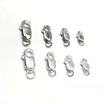 1 Bucată Solidă de Argint 925 Homar Ghearelor Incuietoare cu 1 Deschideți Sari Inel de Argint pentru Colier Brățară DIY Găsi Bijuterii