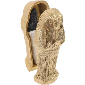 1 Set De Aur Sarcofagul Cu Mumia Figurina Set Faraon Egiptean Tombstone Istorice Sculptura Mami Sicrie Figurine