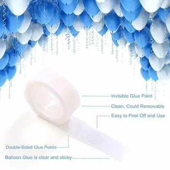 100 Punct De Balon Adeziv Capsule Ambalaj Transparent Balon De Distribuire Punctul 1.2 Cm Diametru Pentru Sala De Nunta Decoratiuni