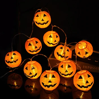 10Led Dovleac de Halloween Felinare Șir de Lumini Ghost Festival Lampă de Dovleac Halloween Fericit Decoratiuni Pentru Casa Interior Exterior