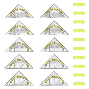 10buc Riglă Flexibilă Elevii Geometria Triunghiului Instrument de Măsurare Multifuncțional din Plastic Școală de Birou Cu Maner Pentru Desen