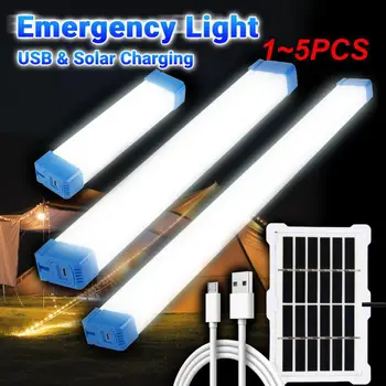 1~5 BUC LED Tub Lumina de Noapte Magnetic 17CM 32CM 52CM USB Reîncărcabilă de Urgență în aer liber de Iluminat Portabil Fâșie Lungă de Urgență