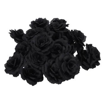 20 Buc Trandafir Negru de Mătase Artificială de Flori Petrecere de Nunta Casa de Birou Garden Decor DIY