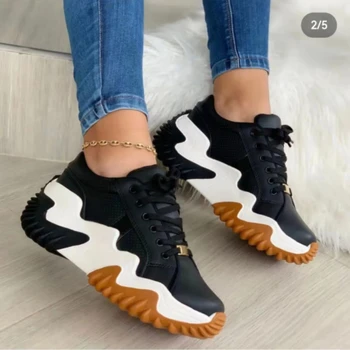 2023 Moda de Înaltă Top Adidasi pentru Femei Pantofi Respirabil Dantela-Up Casual de Primavara Toamna Platforma de sex Feminin Vulcanizat Pantofi