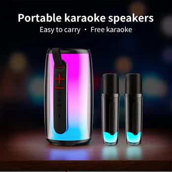2023 Noi Portabile fără Fir Bluetooth Boxe de Exterior LED Flash rezistent la apa Stereo Difuzor Subwoofer Acasă Karaoke Surround Difuzor