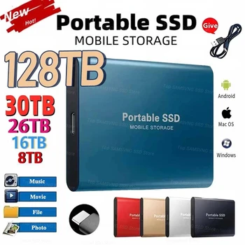256TB Original de Mare viteză SSD 64TB Extern Portabil Solid state Drive Hard USB3.1 Interfață Mobil Hard Disk pentru Laptop ps5