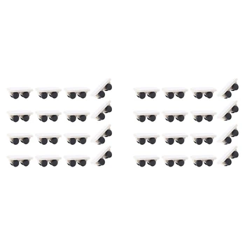 32Pcs autoadezive unghi de Fugă Roți Grele Stick Pe Roti Mini Roți Mici Non Roți Pivotante din Plastic Scripete