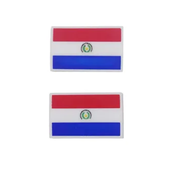 3D PVC Flag Patch REPUBLICA DEL PARAGUAY Pavilion Cârlig Insigna de Cauciuc Umăr Insigna Decal pentru DIY Decorare de Haine Saci