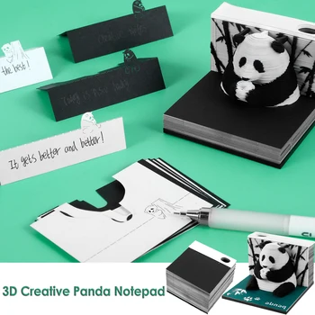 3D desktop notepad 217 pagini creative panda carte notă rupe hârtie de arta gravurii home office desktop ornamente decor, cadouri