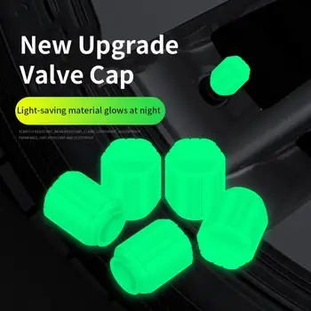 4BUC Universal Luminos Valve Anvelope Capace de Roți Auto Pneu Janta Stem Acoperă Praf rezistent la apa Huse Pentru Auto Motociclete Biciclete