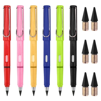 6 BUC Inkless Creioane Veșnică, Veșnică Creion Cap, Tehnologie Portabil Nelimitat Scris Veșnică Creion