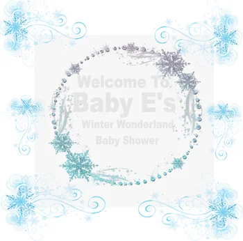 6x6ft bun venit Personalizat pentru Copil de Dus Winter Wonderland Zăpadă Onederland Foto Personalizate de Fundal Fundal de Vinil 180cm x 180cm