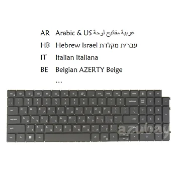 AR HB FIE Iluminata Tastatura Laptop pentru Dell Vostro 5515 5620 5625 5630 5635 7510 7620 arabă Belgian AZERTY ebraică italiană