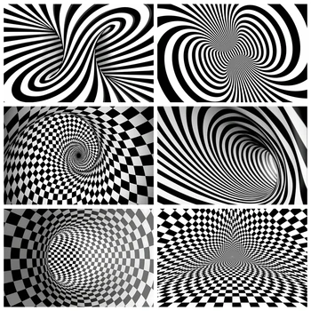 Alb negru Spațiu Spirala Vortex Fotografie Fundal 3D Geometrice Abstracte Vârtej Tunel Iluzie Ziua de Fundal Fotografie Decor