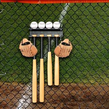 Baseball Gear Rack sport Organizator de Perete Agățat Display Stand pentru Interior Acasă Decorative