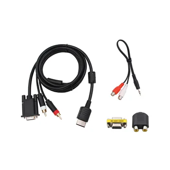 Cablu VGA pentru Dreamcast de Înaltă Definiție + 3.5 mm la 2-de sex Masculin Adaptor RCA