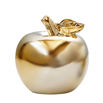 Ceramica Apple Figurine De Crăciun Decorare Fructe Apple Model De Ornamente Figurine De Elemente De Recuzită, Decor Acasă-Aur