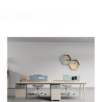 Creative birou și scaun combinație, simplu, modern, personal de birou, 2/4/6 patru locuri personalului slot pentru card, stil industrial