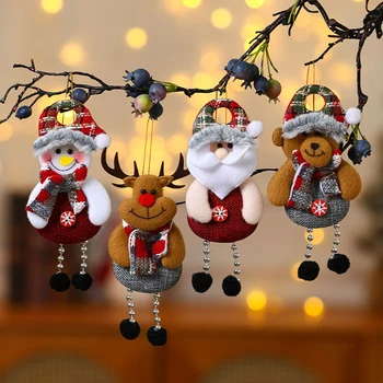 Crăciun Moș crăciun Drăguț om de Zăpadă Cerb Papusa Ornamente de Agățat Pandantiv pentru Xmas Copac de Anul Nou Crăciun Decoratiuni interioare