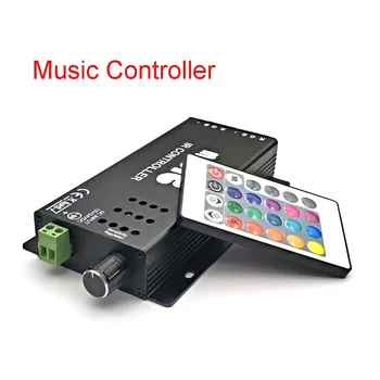 DC12-24V 24 Taste Muzica Controler IR de la Distanță Controler RGB Sunet Sensibil pentru 5050 3528 Led Strip Lumina Lămpii