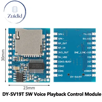 DY-SV19T 5W Redare Voce Modulul de unu-La-Unu de Declanșare Serial Port Control Segmentul de Declanșare MP3 WAV Decodare Audio Suport TF Card
