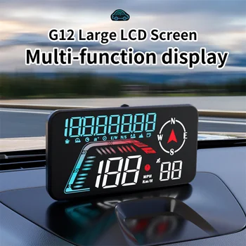 G12 HUD GPS Vitezometru Digital Plug și să se Joace pentru Toate Masinile Font Mare KMH MPH Kilometraj Ora Locală Altitudine Head-up Display
