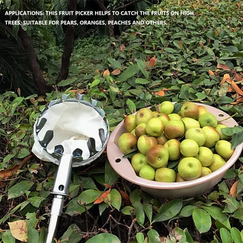 Grădină Coș de Fructe Selector de Cap din Plastic Culegător de Fructe Cules de Loquat Mare altitudine Reglabil Grădinărit Catcher Cules Bayberry