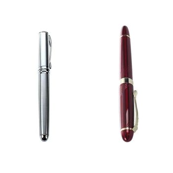 Jinhao X750 Silver CT Pix , Buna Scris Pen & JINHAO X450 18 KGP 0,7 Mm Largă Peniță de Stilou Rosu