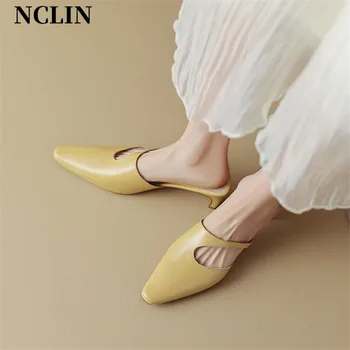 Noi 2024 Vara Pantofi Femei Catâri Pantofi Pentru Femei Simple, Femei Papuci Mic Deget De La Picior Pătrat Papuci Doamnelor Pantofi De Zapatos De Mujer