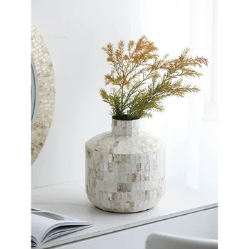 Nordic de lux importate manual coajă colorat vaze decorative desktop creative de flori acasă living aranjament de flori