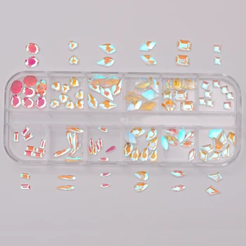 Nouă Frumusețe Transparent Paradis Neregulate Flatback Strasuri 3D DIY Sticlă Sclipici Accesorii Pentru Unghii Decoratiuni de Cristal