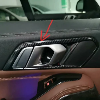 Pentru BMW X5 G05 2019 2020 ABS Fibra de Carbon de Culoare Interioară a Mânerului Portierei Rama Decor Capac Tapiterie Auto Accesorii Coafura