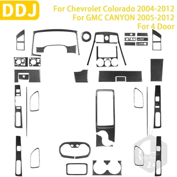 Pentru Chevrolet Colorado Pentru GMC Canyon Fibra de Carbon Usi de Interior Butoane Aer Condiționat Afișa Panoul de Viteze Tapiterie Autocolant