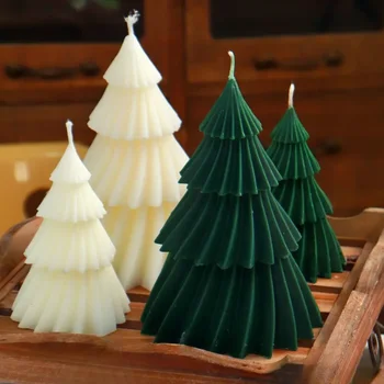 Pomul de Crăciun 3D Lumânare Mucegai Silicon DIY de Crăciun Lumânare de a Face Săpun Manual Ipsos, Rasina de Mucegai Cadou de Crăciun Decor Acasă
