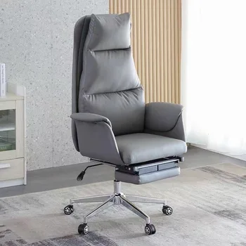 Produsul poate fi personalizat.Șeful scaun birou piele scaun scaun rotativ scaun calculator acasă studiu scaun pauza de masa