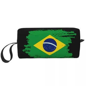 Steagul Personalizat Din Brazilia Articole De Toaletă Geanta Femei Brazilian Mândru Machiaj Cosmetice Organizator Doamna Frumusete De Stocare Dopp Kit Cutie