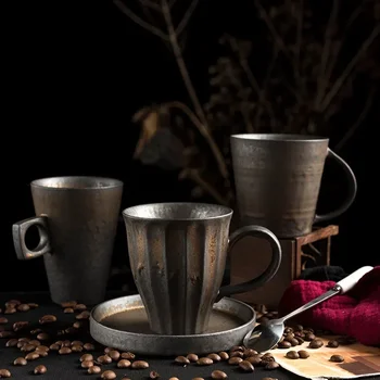 Stil Japonez Ceramice, Cani De Cafea Creative Epocă De Uz Casnic Micul Dejun Lapte Cana Ceramica Lucrate Manual Birou Ceașcă De Ceai Drinkware