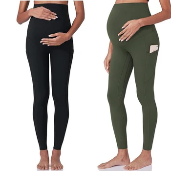 Timpul Sarcinii, Mama Îmbrăcăminte De Maternitate Femei Pantaloni De Yoga Pentru Femei, Cu Buzunare, Talie Înaltă Antrenament Pantaloni De Yoga Pentru Femei Jambiere