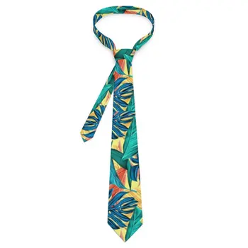 Tropicale cu Frunze Cravată Galben Lamaie Afaceri Gât Cravate Barbati Femei Vintage Cool Cravata Accesorii de Calitate Personalizate DIY Guler Cravată