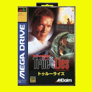 True Lies MD Carte de Joc de 16 Biți JAP Acoperire pentru Sega Megadrive Geneza Consolă de jocuri Video Cartuș