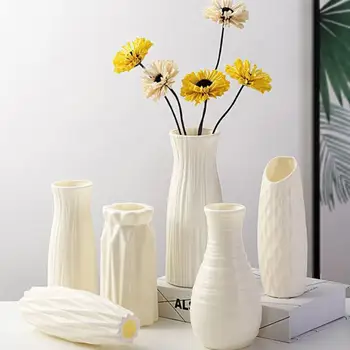 Vaza de flori Design Geometric Planta Vaza Non-alunecare de Bază Ghiveci Incasabilă Flori Recipient de Masă Vaza Decor Acasă