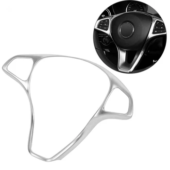 Volan masina Butonul Cadru Garnitura Capac pentru Mercedes-Benz Vito 2017 Silver Chrome
