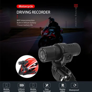 WiFi Motocicleta Aparat Foto Baterie Reîncărcabilă Scutere Dash Cam-Camera Video De Exterior Piloti De Securitate Digital Video Recorder