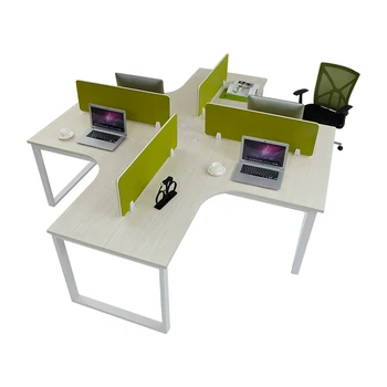 moderne de mobilier de birou 4 locuri formă de L workstation birou pentru personalul